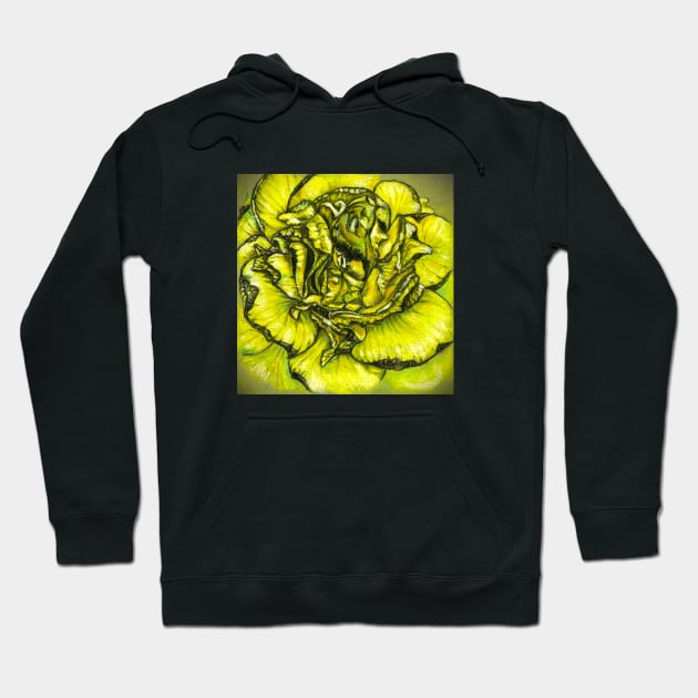 Withering Yellow Rose Hoodie by Eara3